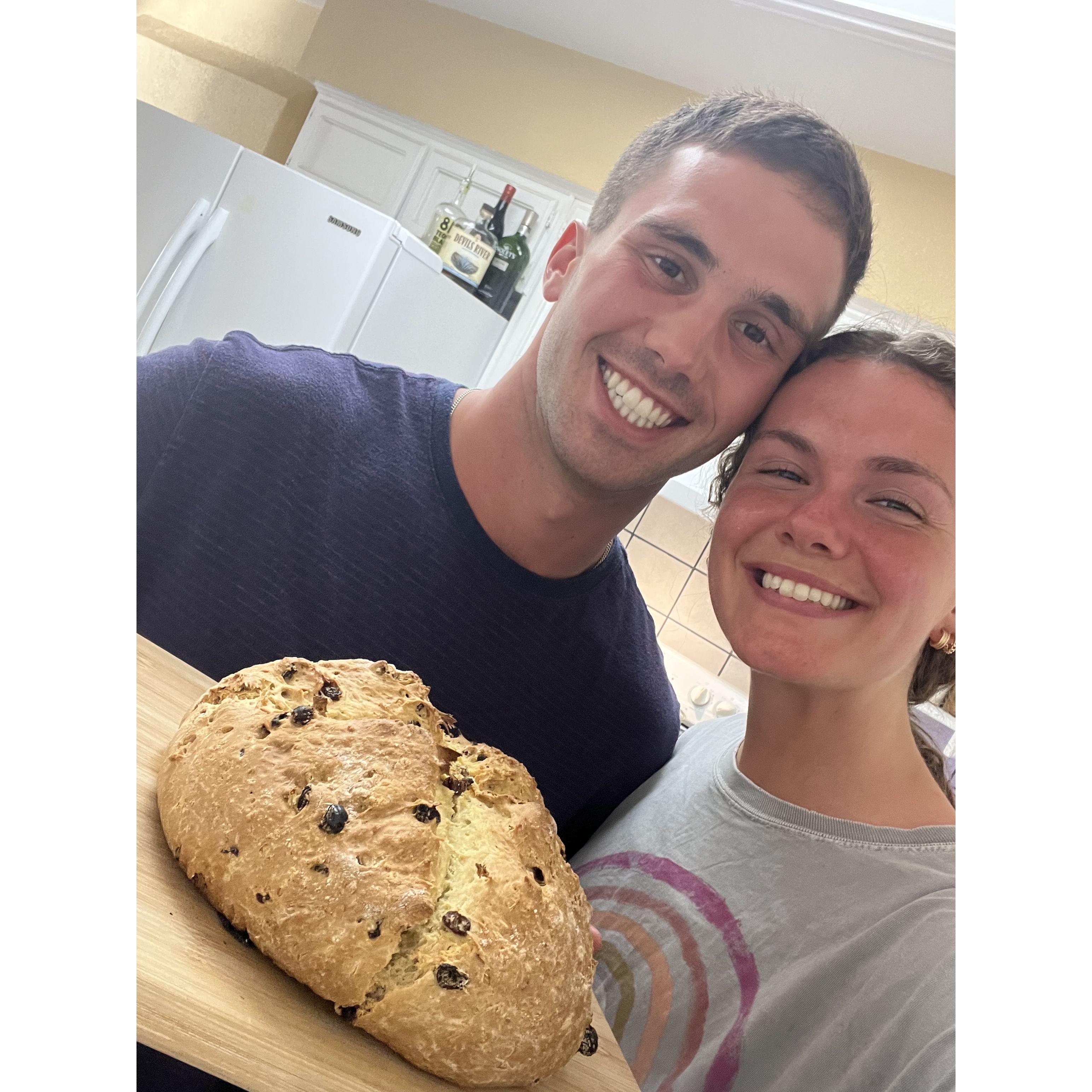 first time baking homemade bread 2gether!
