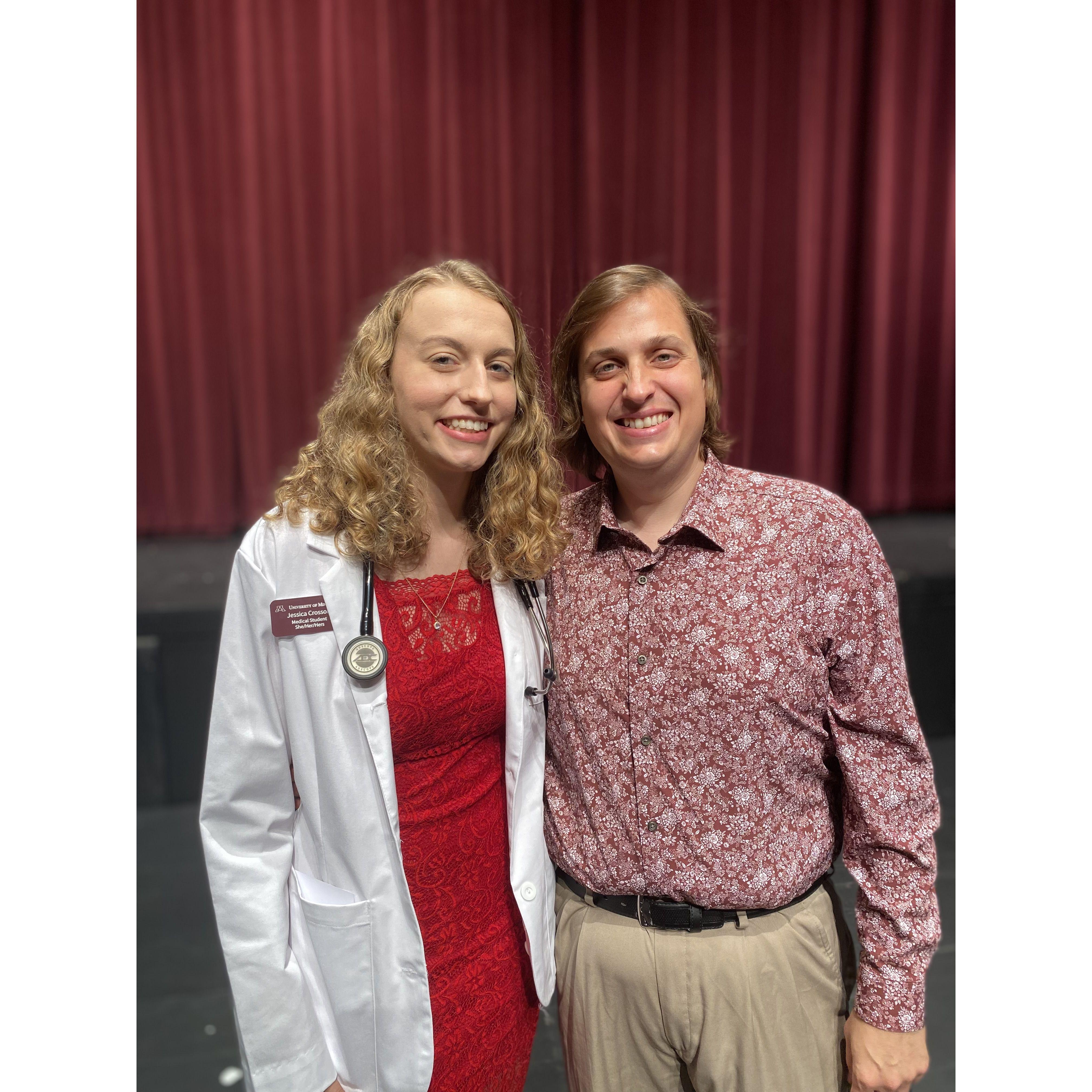 Jess's white coat ceremony after getting into medical school!
