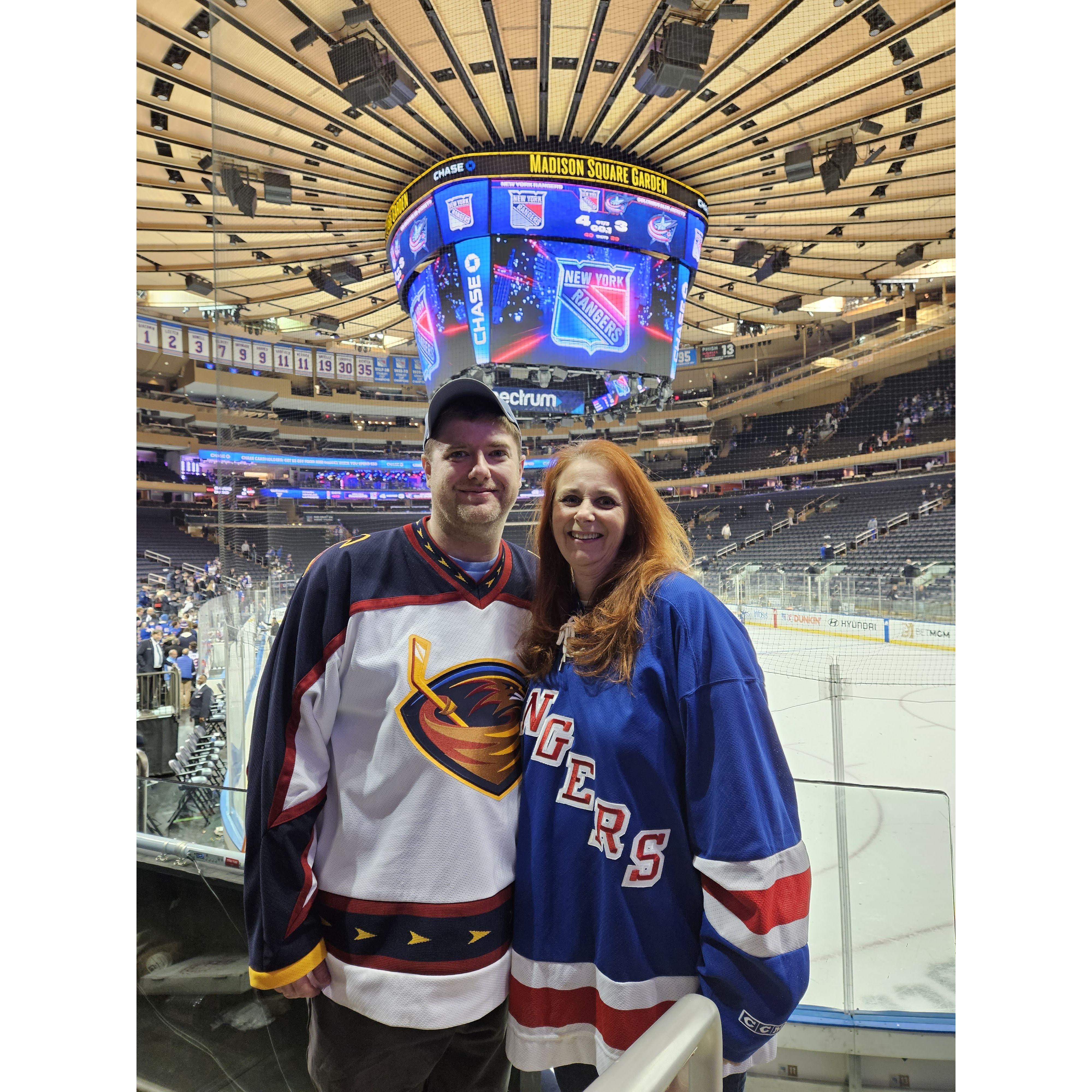 Rangers game at Madison Square Garden