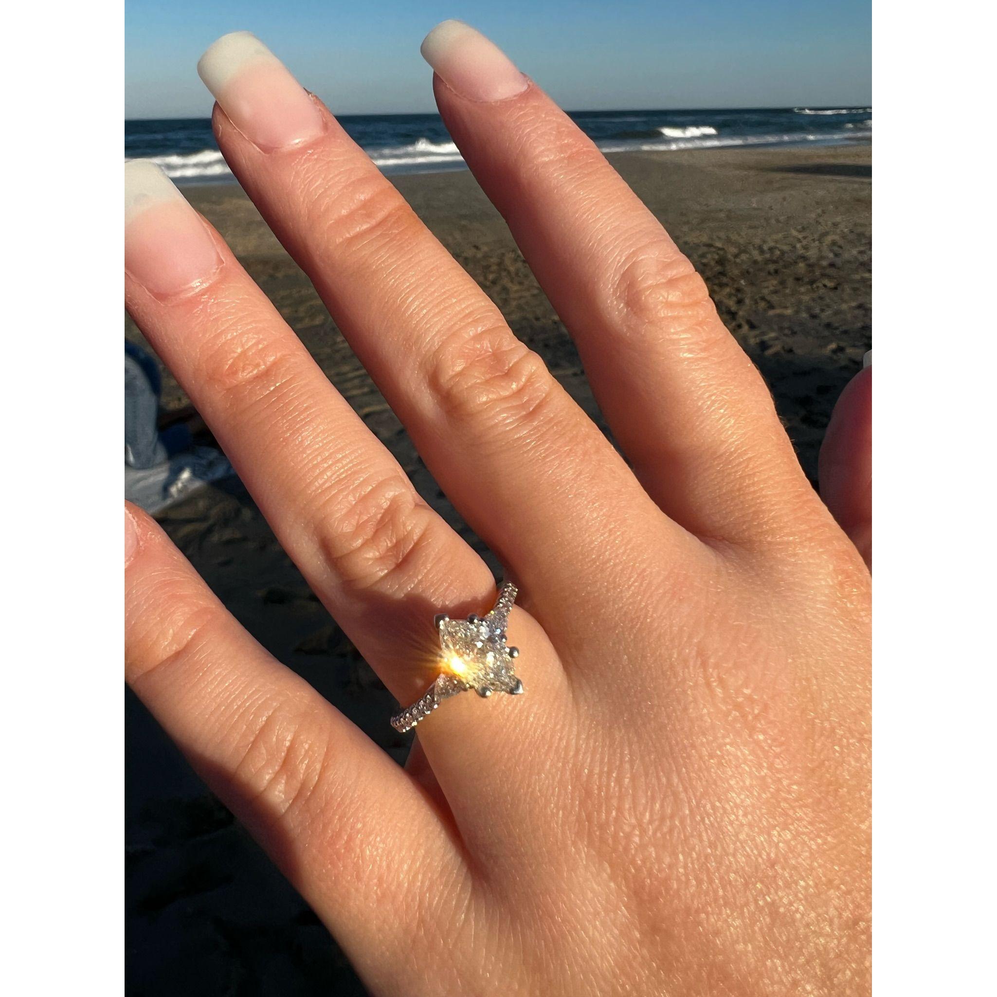 The most beautiful ring. Designed by Erik with some of Corinne's help! The main stone is his grandmothers