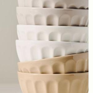 The Latte Stoneware Cereal Bowls, Assorted Set of 6: Amelie Edition