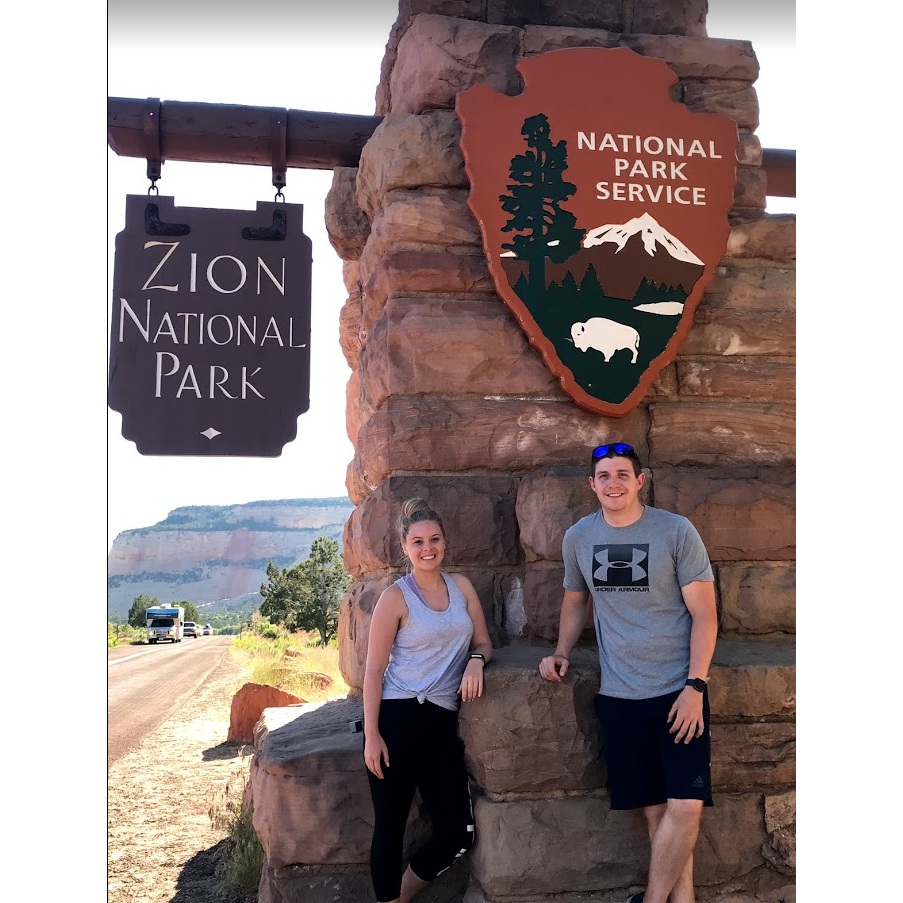 2019: Zion National Park. Where we got engaged!