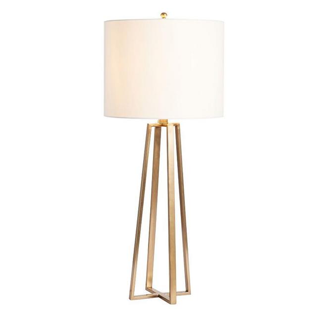 Carter Table Lamp, Champange Brass with Ivory Shade