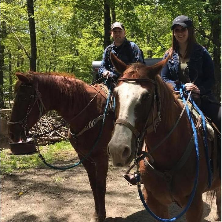 Horseback riding to the lake!