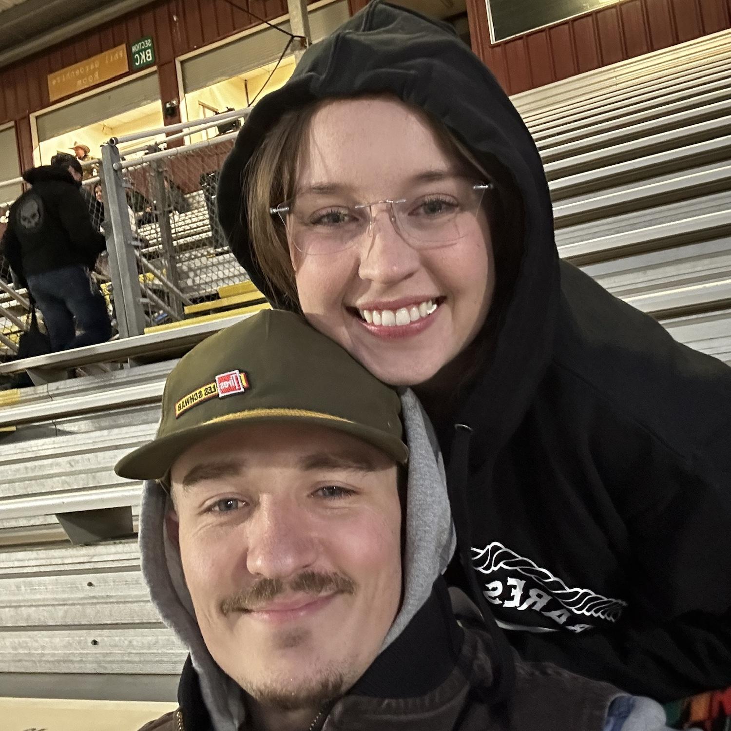 Mark and Maddi watching Buckin’ Broncos together for the first time in 2024!