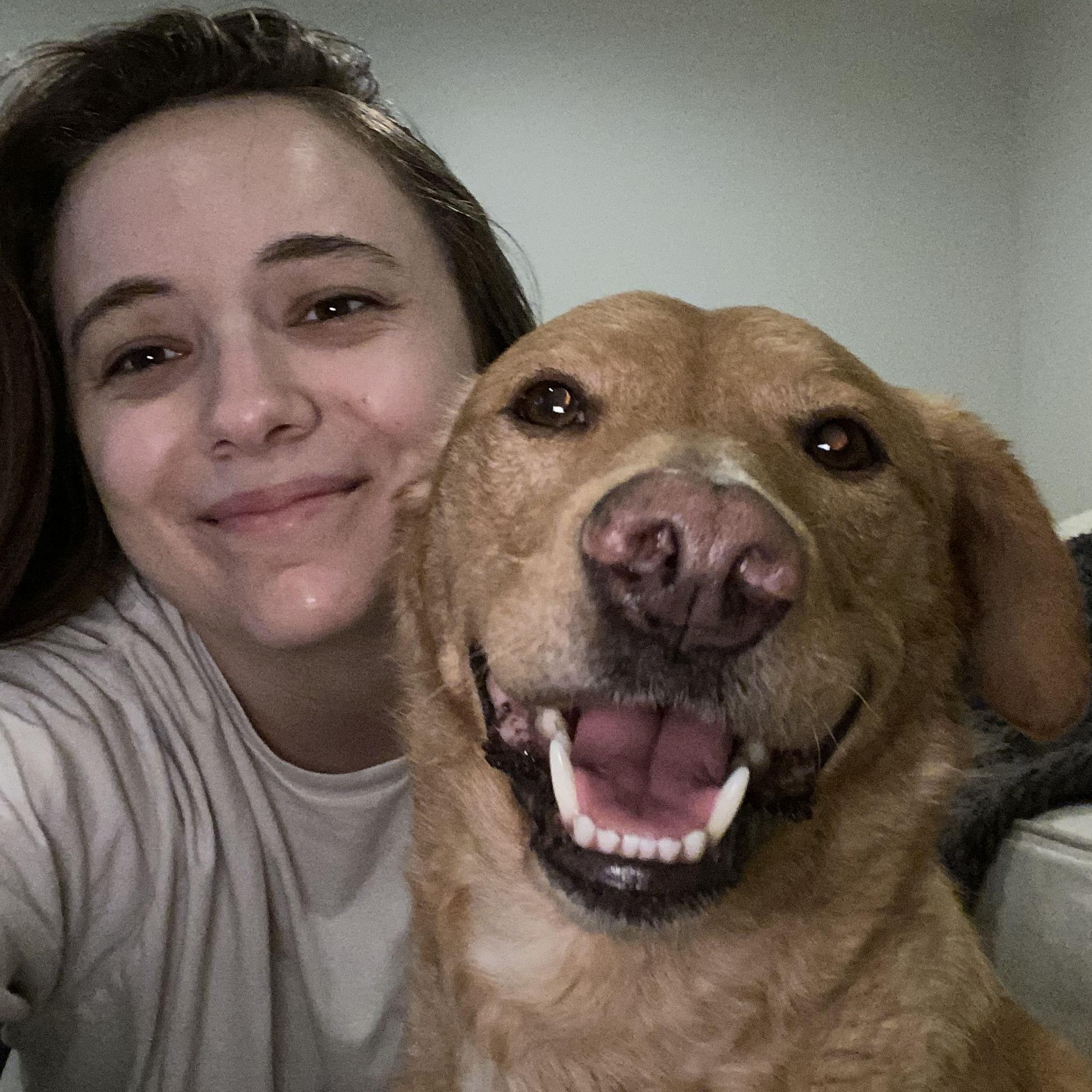 Just a pure bred good girl and her favoritest 'hooman'