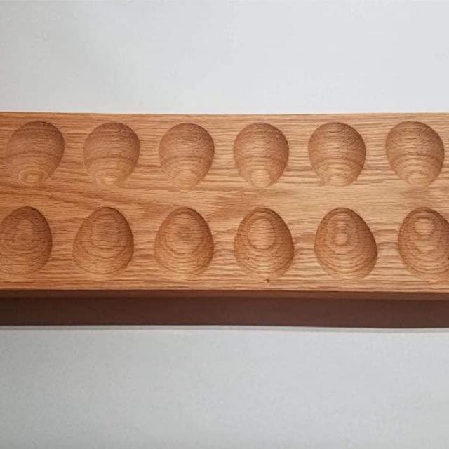 16 Count Egg Tray, Handcrafted Solid Wood, for Deviled Eggs, Fresh Eggs, Serving and Storing …