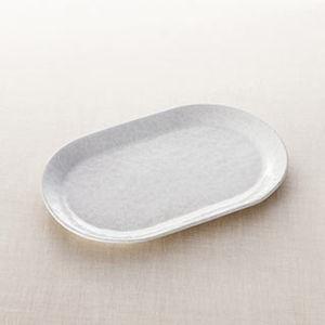 Classic Oval Plate - White on White Glaze