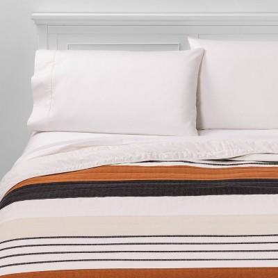 Full/Queen Woven Yarn Dye Stripe Quilt Cream - Project 62™ + Nate Berkus™