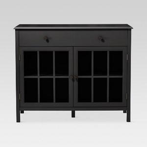 Windham 2 Door Accent Buffet, Cabinet with Shelves - Black - Threshold™