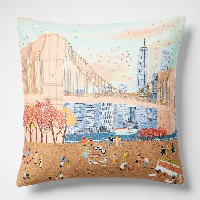 Nicole Cicak Fall In Brooklyn Pillow Cover 20x20, Multi