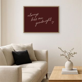 Always Kiss Me Goodnight Print Framed Canvas Wall Art