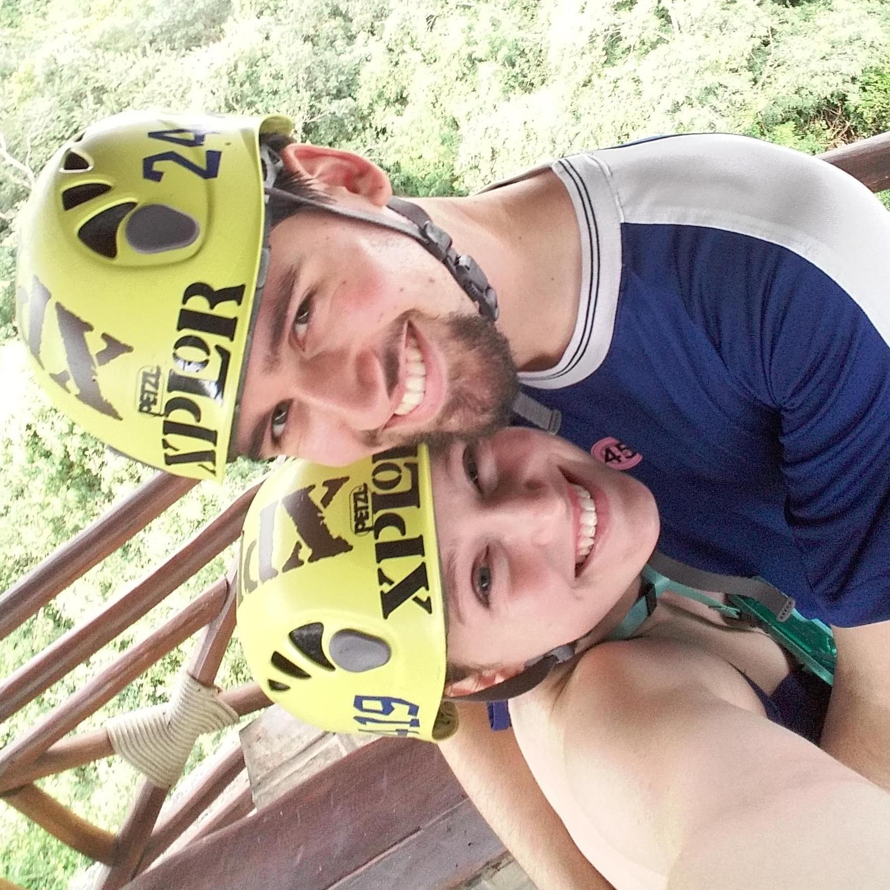 Zip lining in Cozumel, Mexico. We love adventure; good thing every day is one!