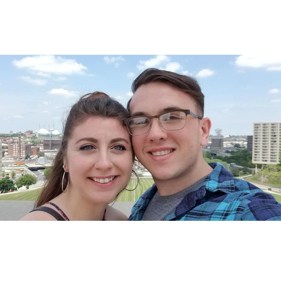 "Mini-Mooning" in Kansas City, Vince and Anna visited the WWI Memorial Museum with a great view of the city