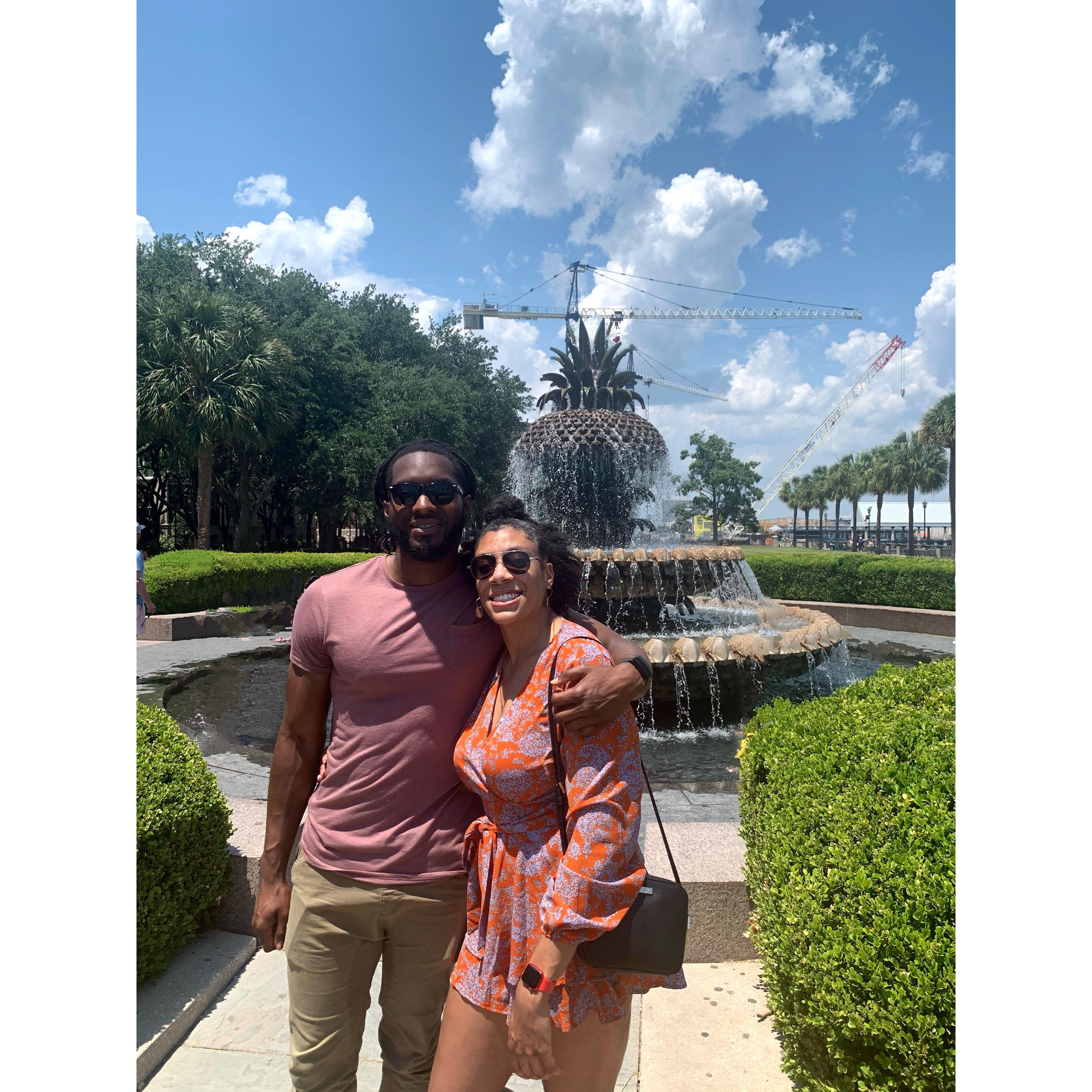 First trip to Charleston so had to take Josh to all the tourist traps. First stop.. Pineapple fountain!