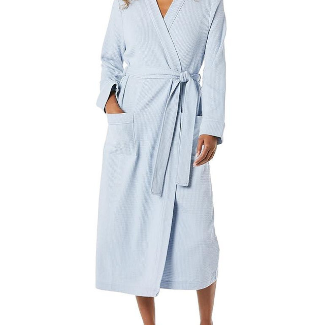 Amazon Essentials Women's Lightweight Waffle Full-Length Robe (Available in Plus Size)