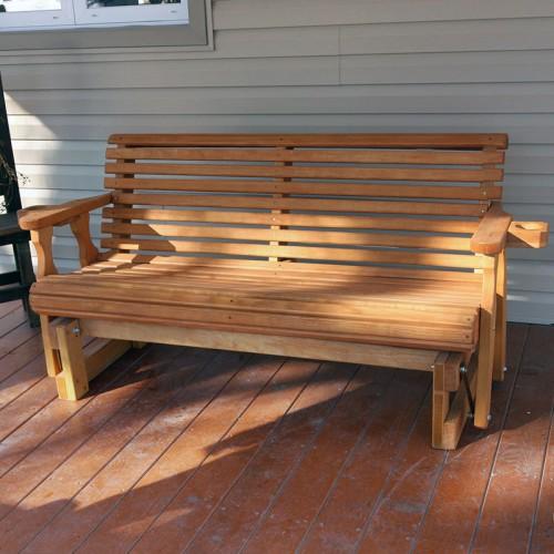 Centerville Amish Heavy Duty 800 Lb Roll Back Treated Porch Glider Item:# CAF-013