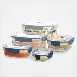 Joseph Joseph Nest Lock Plastic BPA Free Food Storage Container Set with  Lockable Airtight Leakproof Lids, 10-Piece, Multi-Color