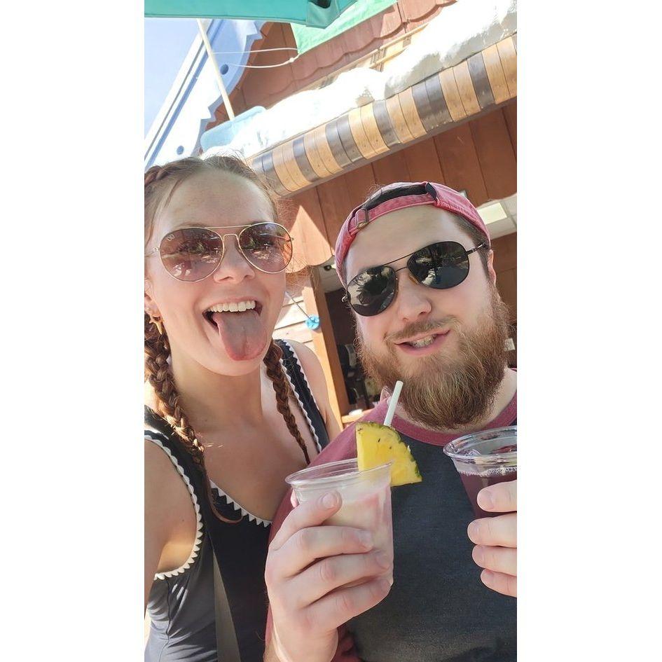 "This is also the Disney trip and the not-so-people appropriate photo. It's Scott's favorite picture of us!"