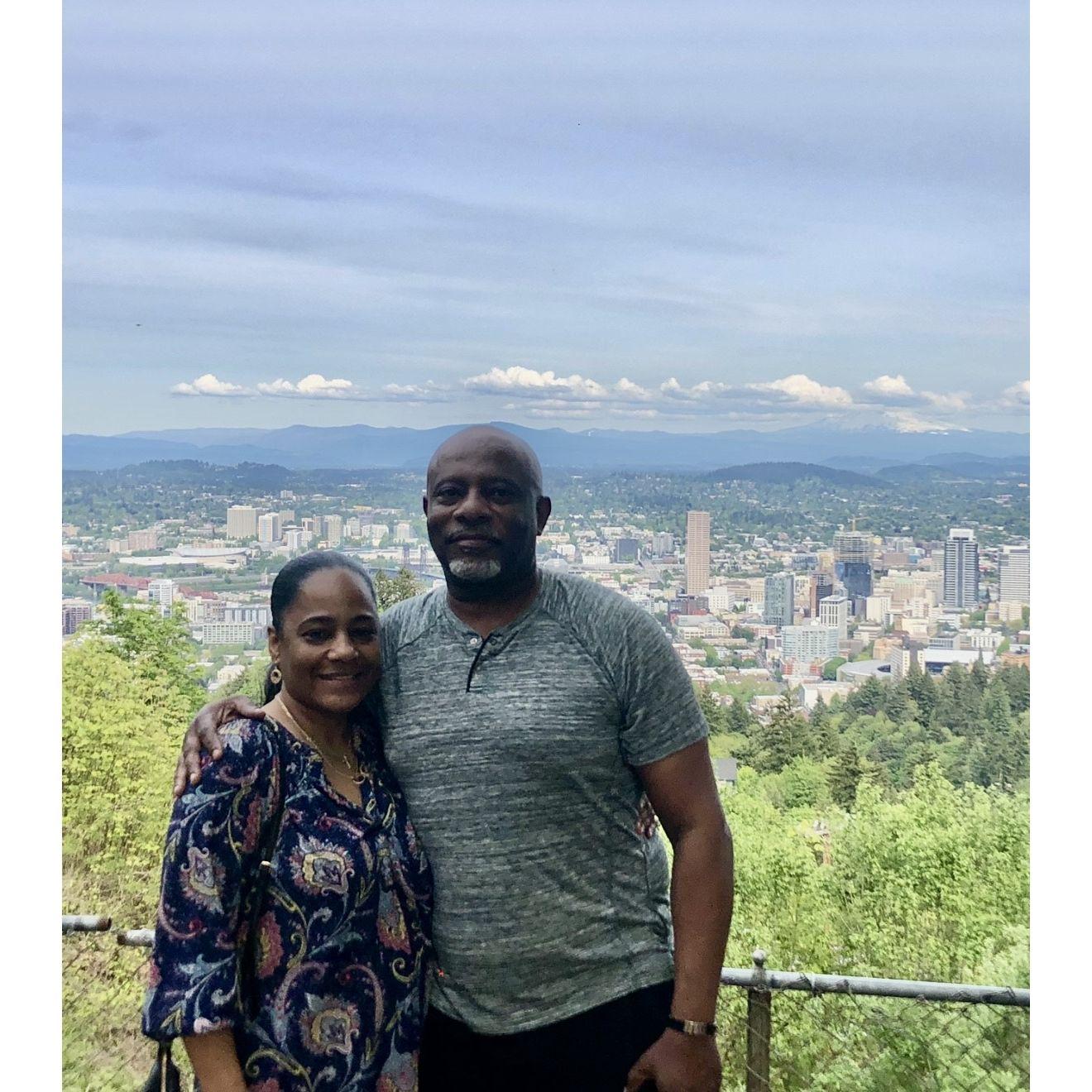 View of the city from the Pittock Mansion.