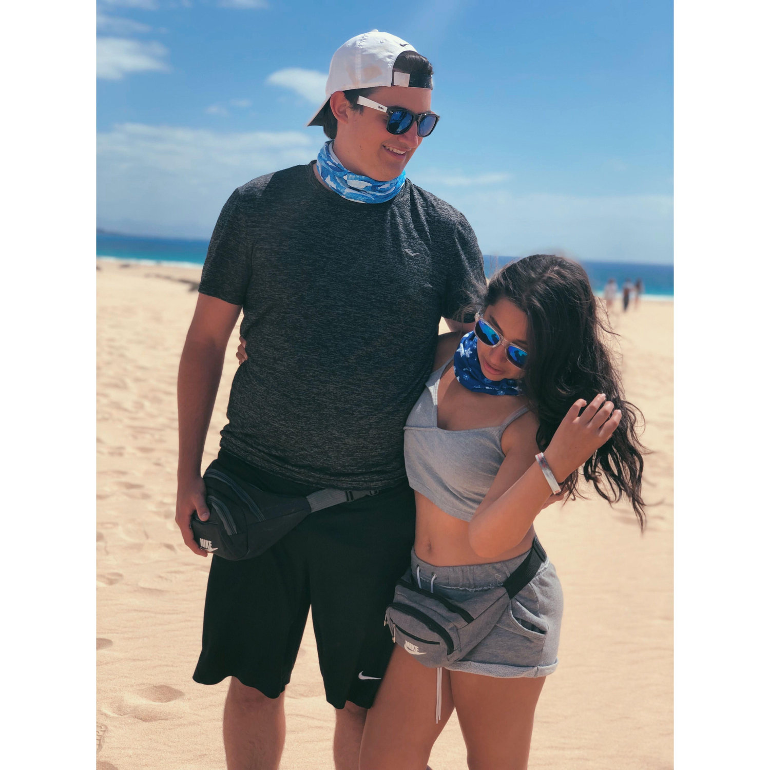Being silly at the Lanzarote Dunes in Spain