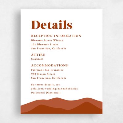 Dark Rust, Orange Wedding Enclosure - Langdon