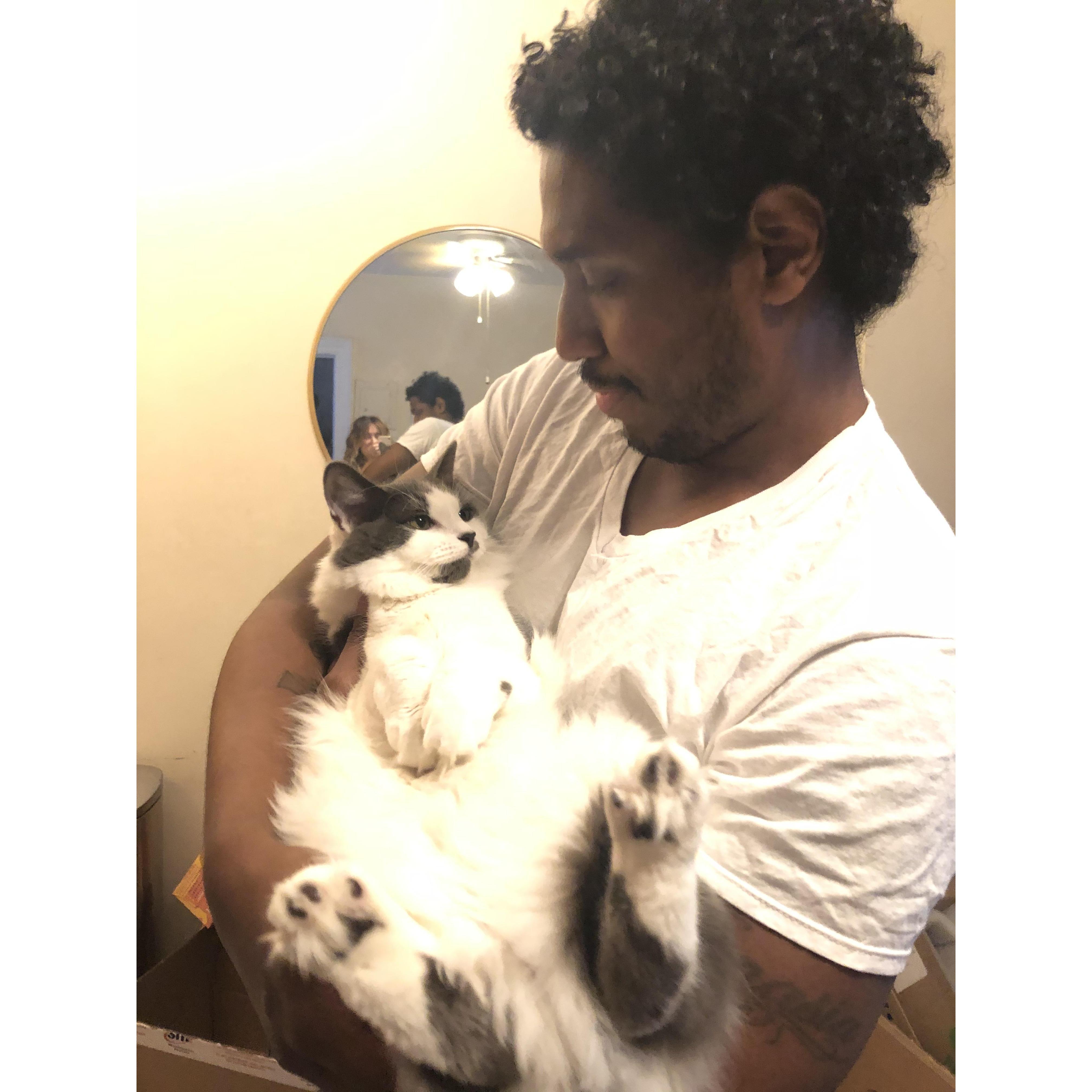 Near impossible to hold her like this, but on this particular day, she was feeling cooperative.