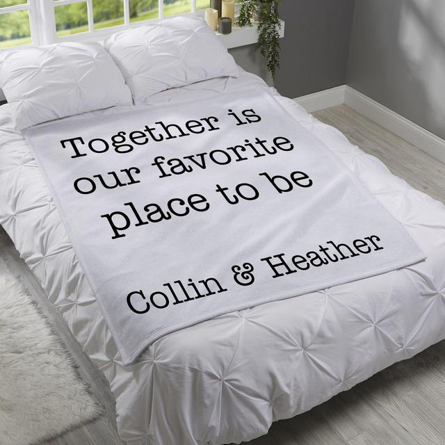 Romantic Expressions Personalized 50-Inch x 60-Inch Sweatshirt Blanket