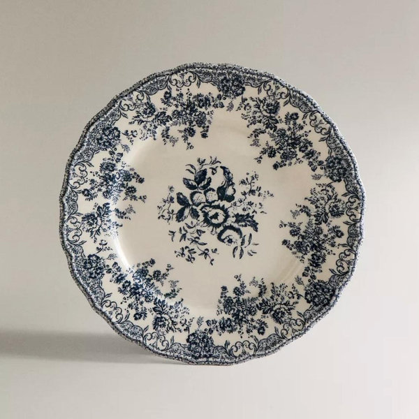FLORAL EARTHENWARE DINNER PLATE