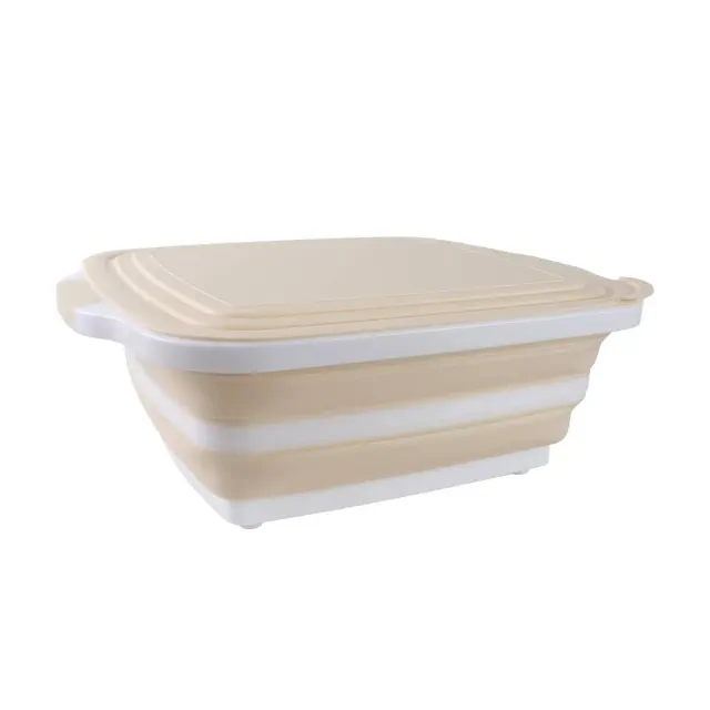 Cook With Color 20"x16" BBQ Collapsible Tub Tan