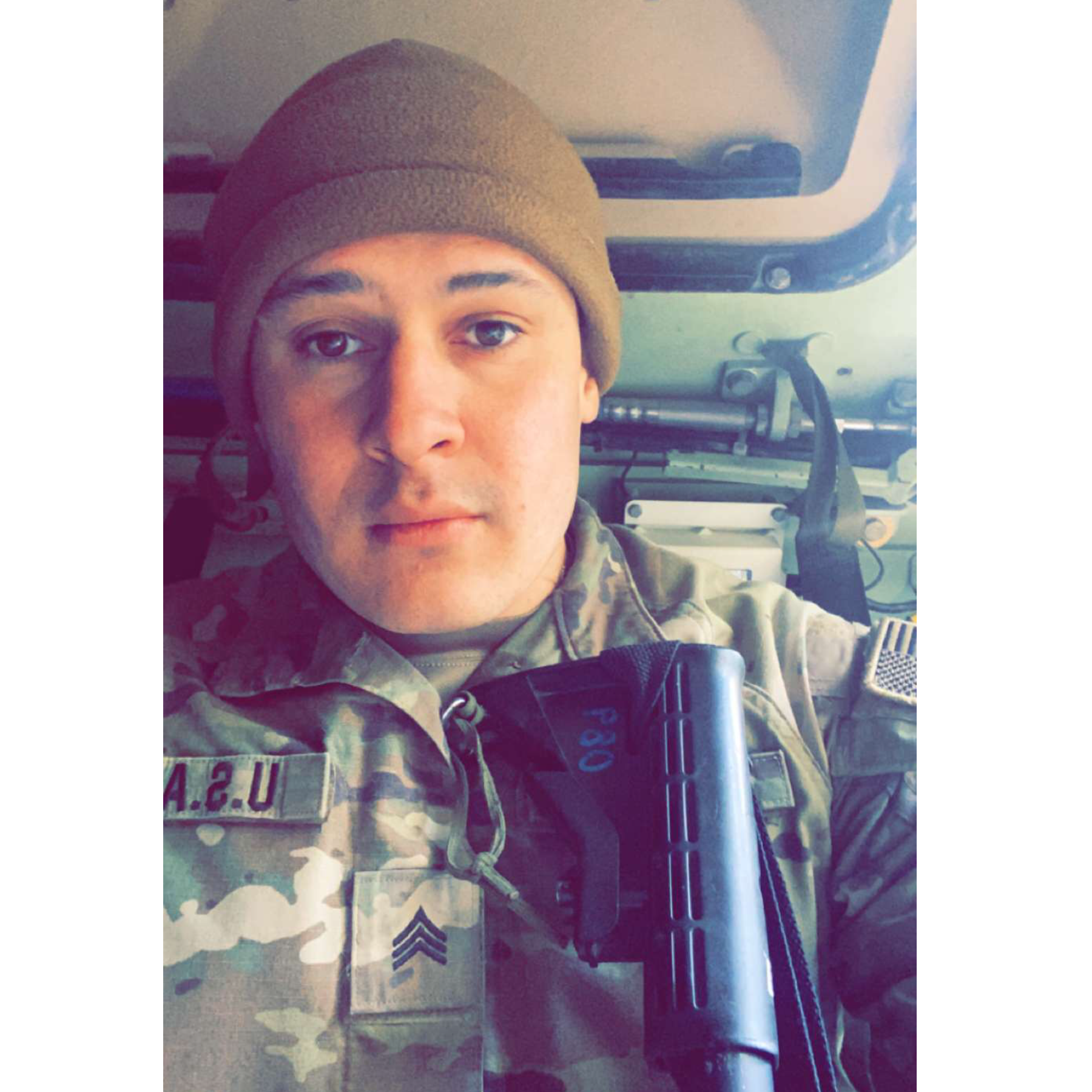 This picture is the first time I saw Josiah after we started talking, during his deployment.