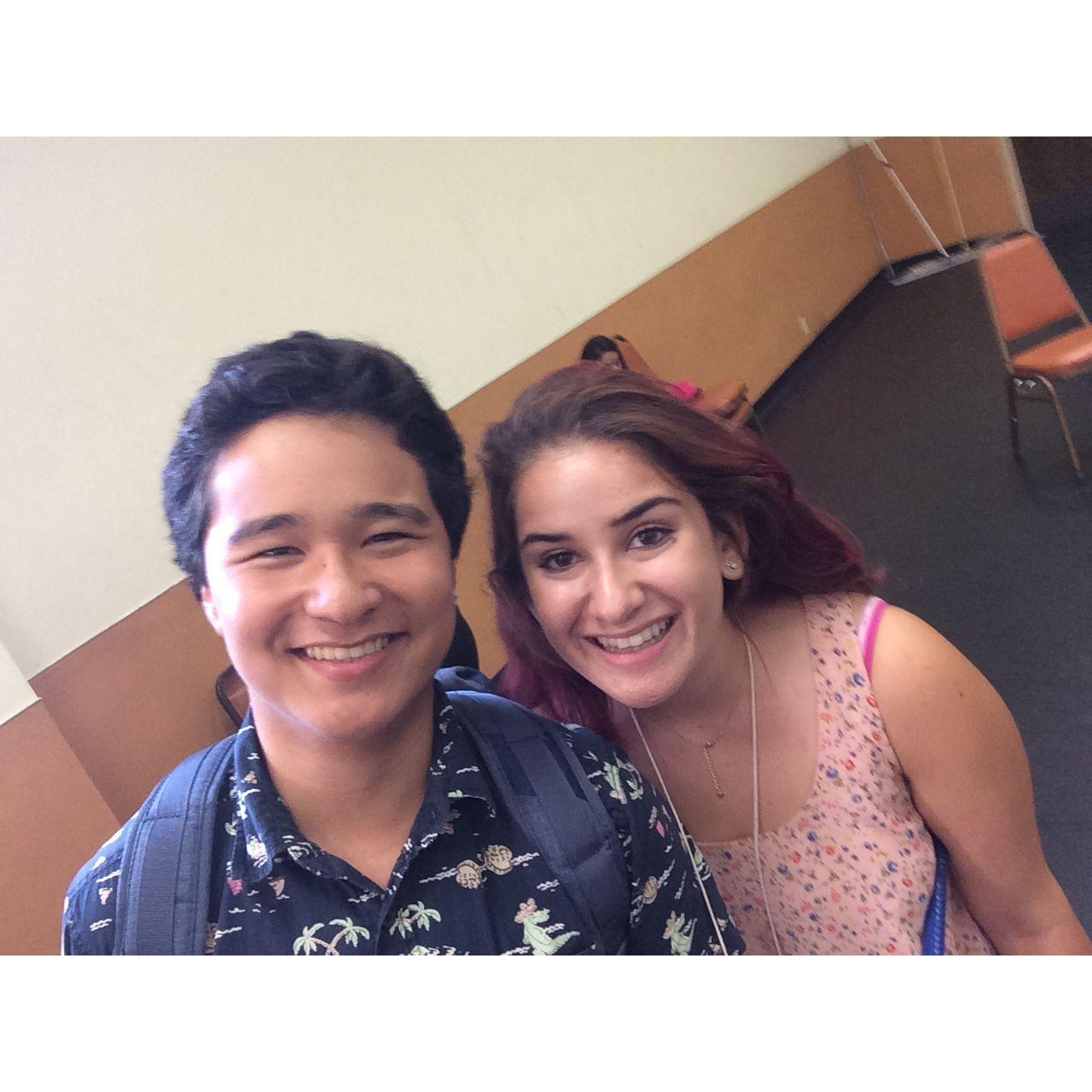 This is the very first photo ever taken of Olivia and Troy!