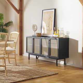 Piran 4-Door 2-Shelf Media Stand