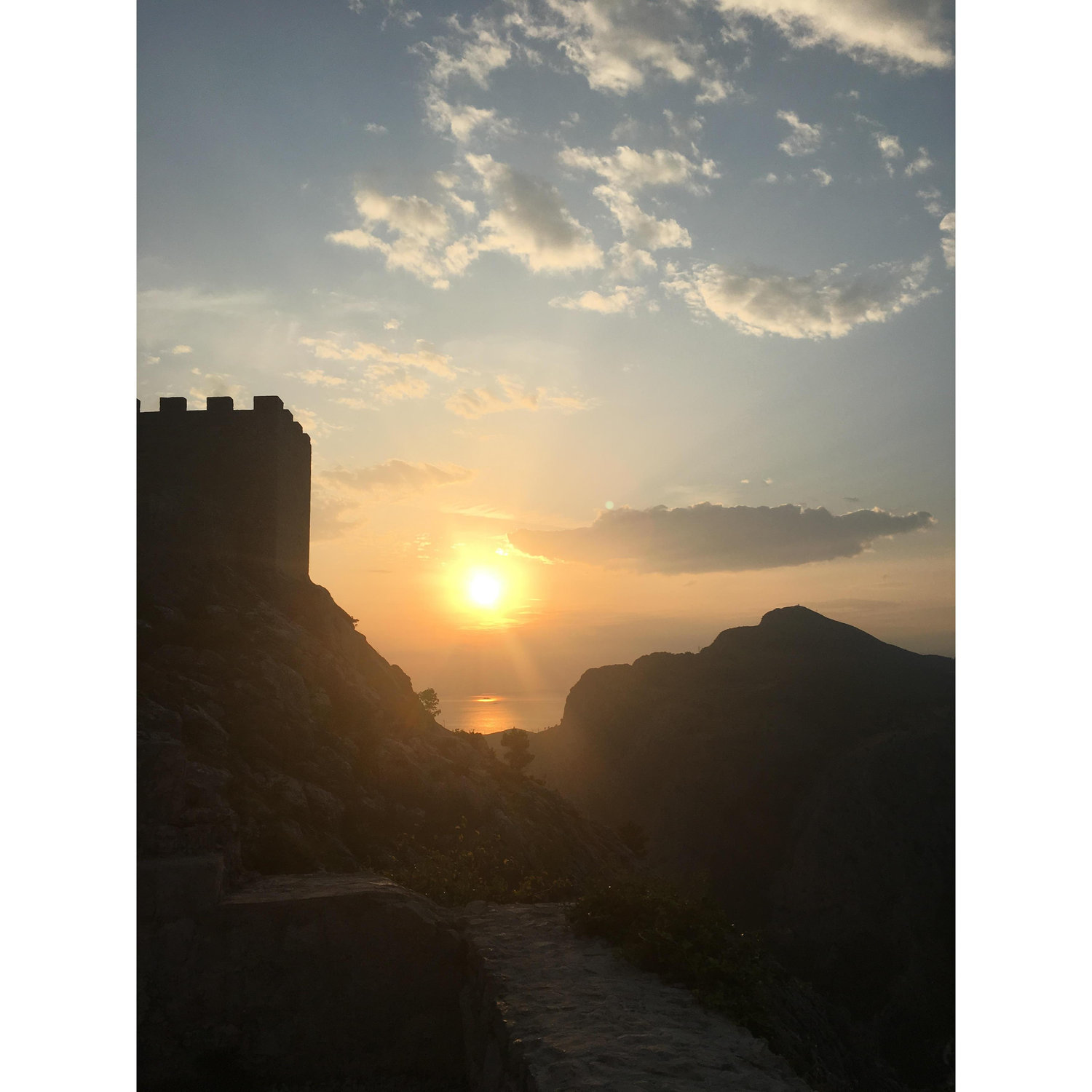 Sunset near the fortress in Omis - our favorite city in Croatia. If we ever go back, we will stay here.