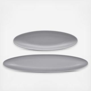 Colorwave 2-Piece Oblong Serving Tray Set