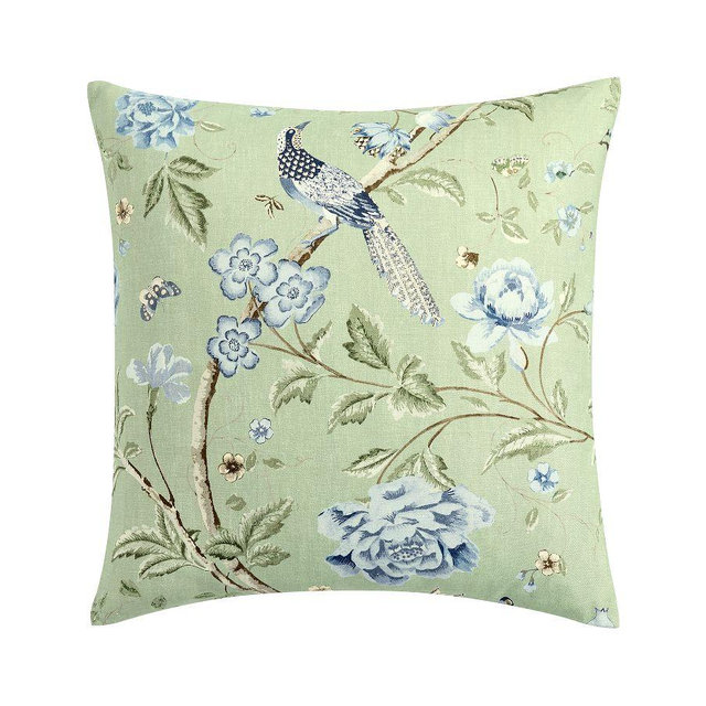 Kravet Meadowlark Reversible Sham, Green Multi, Euro