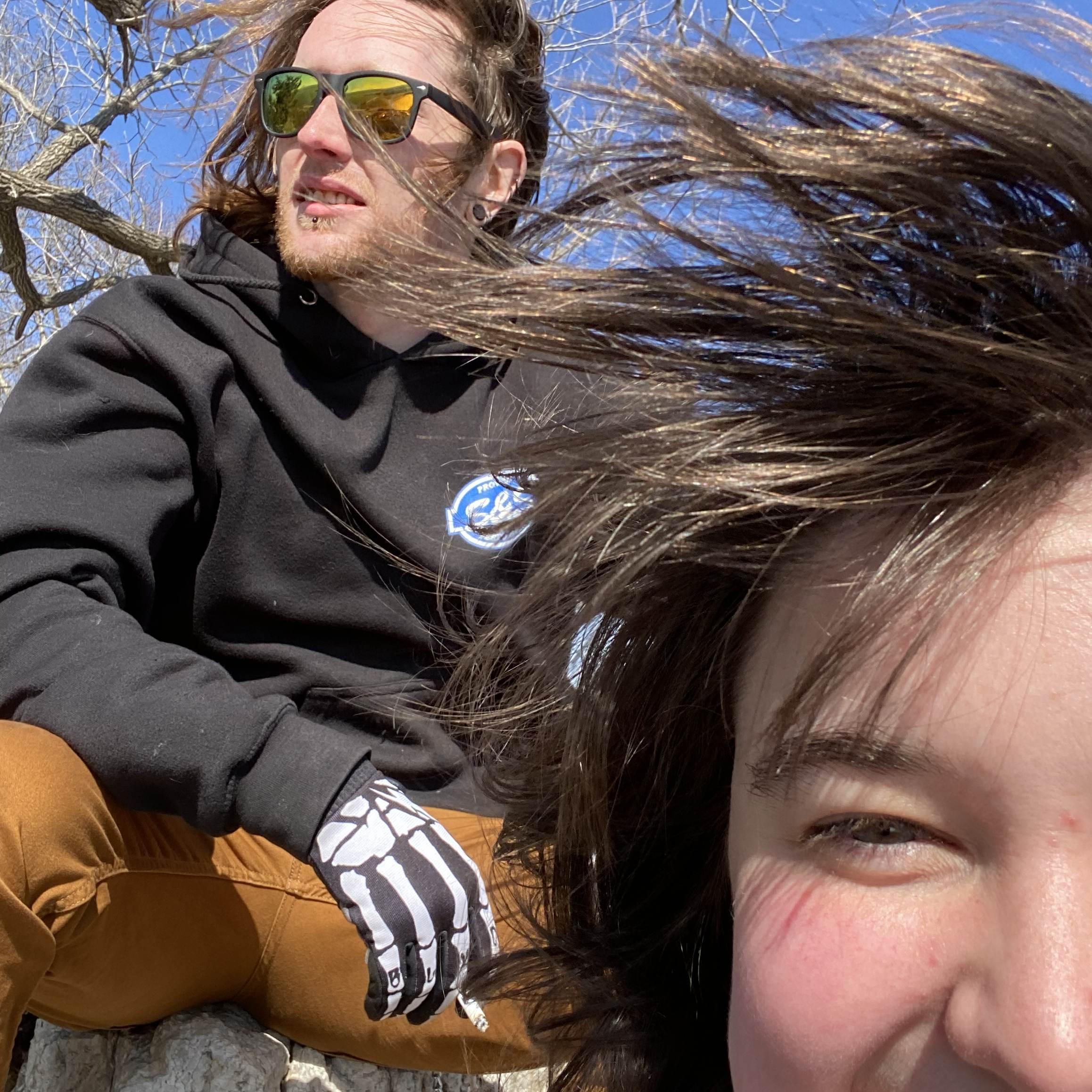 Sunny motorcycle stop