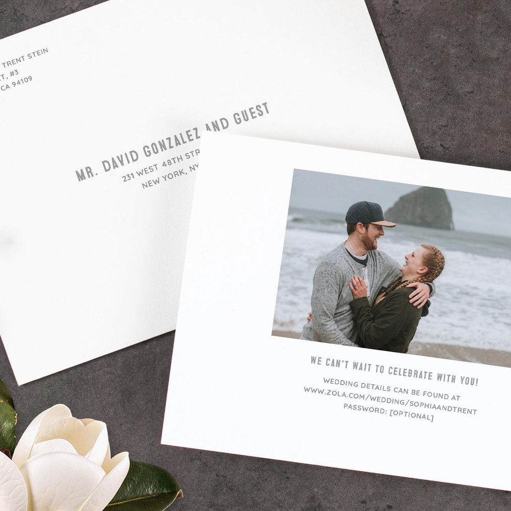 Humboldt Landscape | Black | Zola Wedding Invitations
