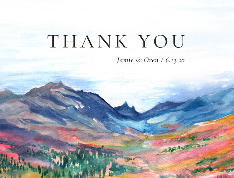 Deepcreek | Spring | Zola Thank You Cards