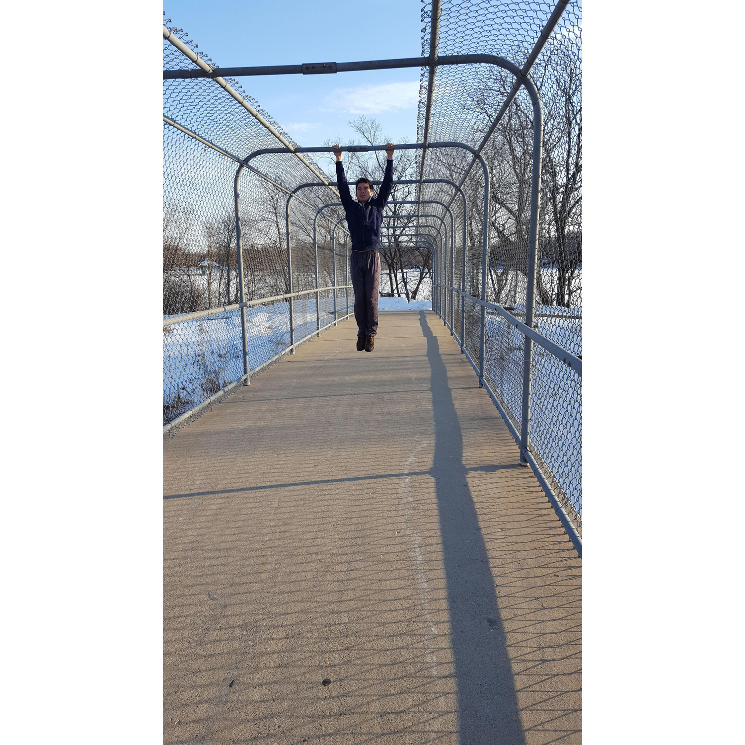 Just some outdoor pull-ups.