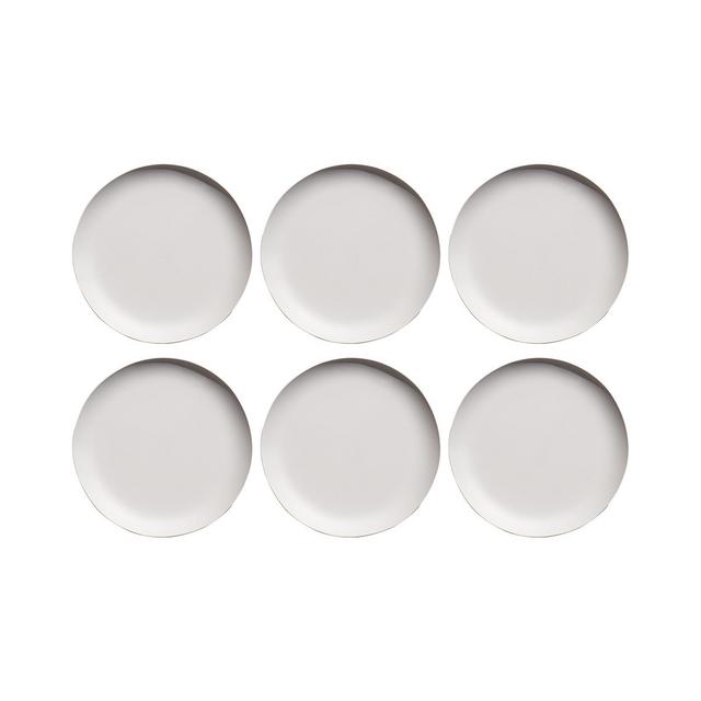 TarHong Natureone Craft Soft Matte Finish Coupe Dinner Plates, Set of 6