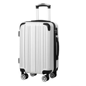 Coolife Luggage, Lightweight and Durable Hardshell, 20 in, white grid new