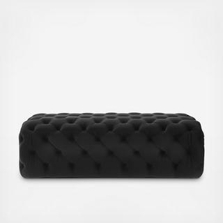 Kaylee Jumbo Velvet Ottoman