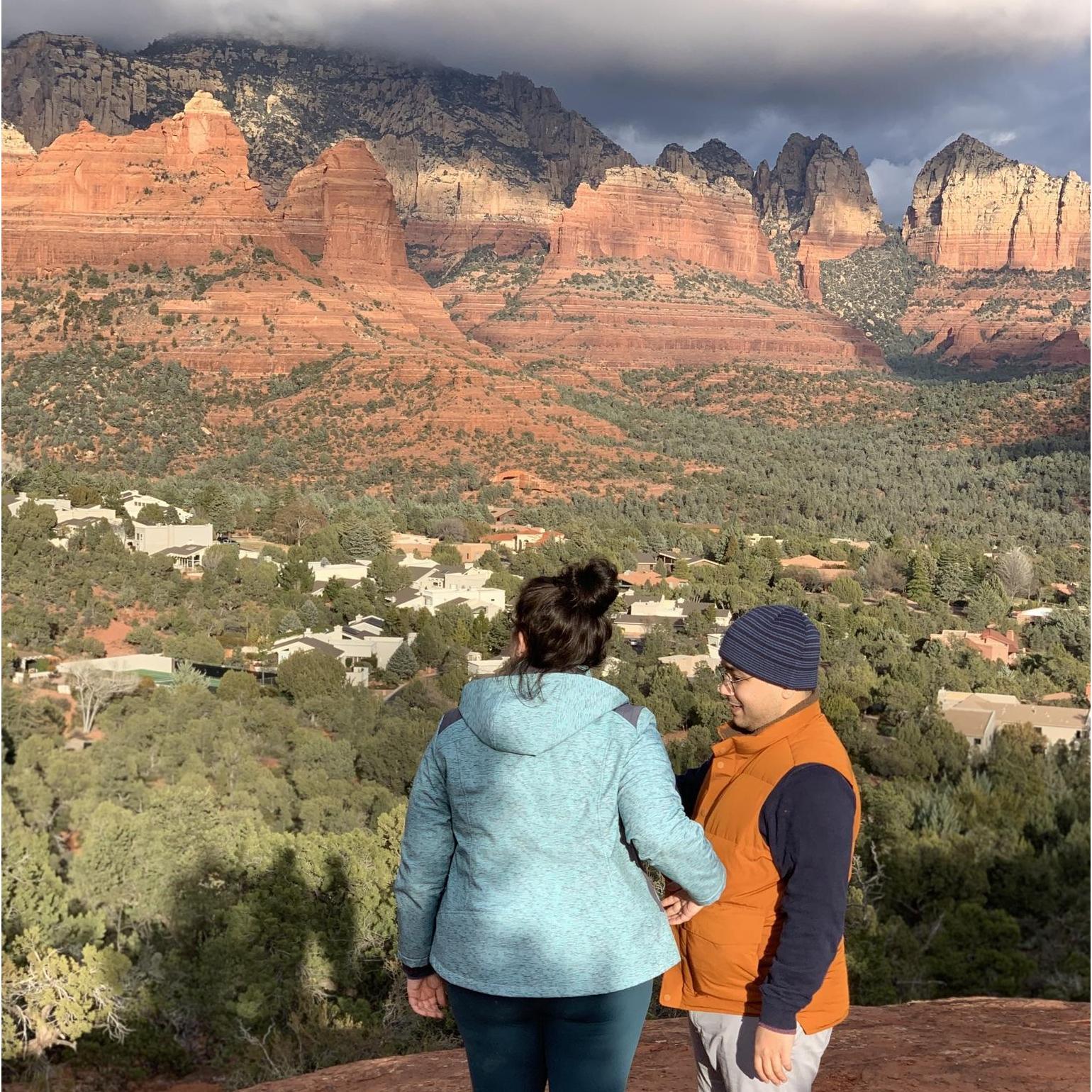 Us enjoying a classic Sedona view