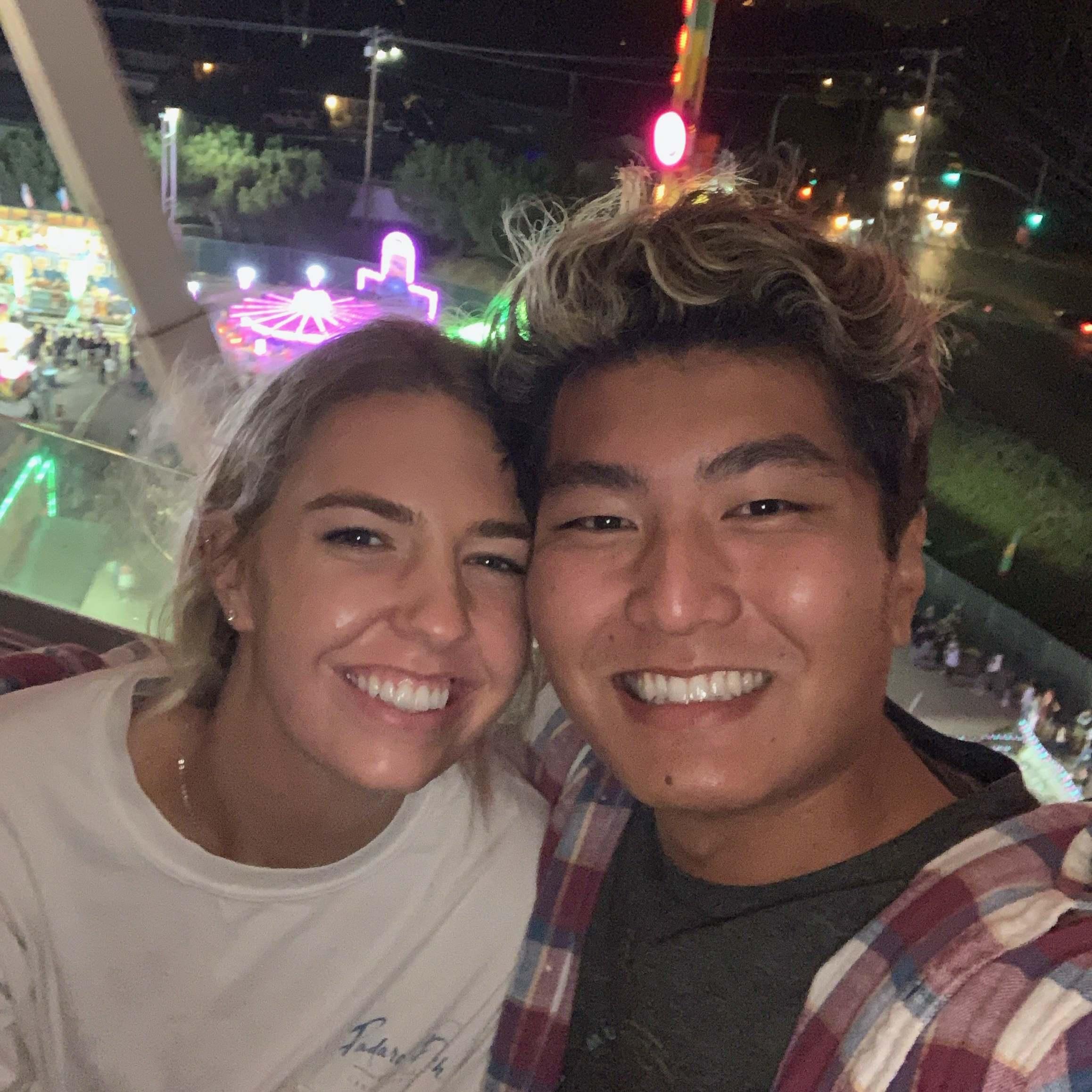 On the Ferris wheel at the SB fair