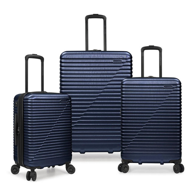 Travel Select Sunny Side 3pc Hardside Spinner Luggage Set with USB Port - Navy Blue