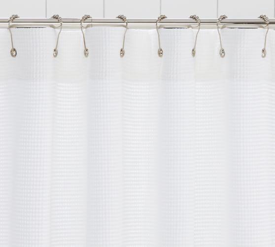 Waffle Weave Shower Curtain, 72 x 72", White