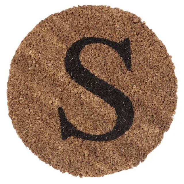 Monogram Letter S Welcome Mat Insert