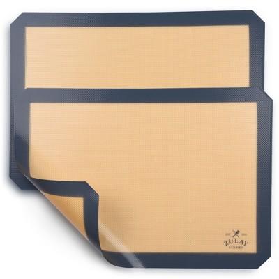 Zulay Kitchen (2 Pack) Silicone Baking Mat Sheet Set - Reusable Baking Mat Nonstick (Size 16.5" x 11.6")