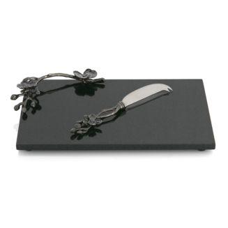 Michael Aram Black Orchid Small Cheeseboard & Knife
